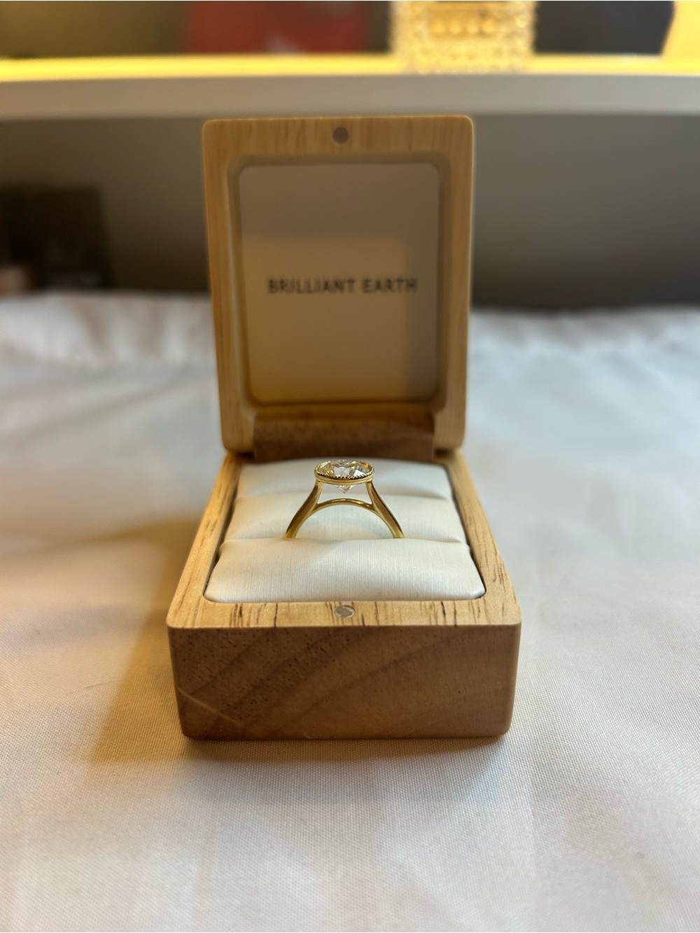 Brilliant Earth 18k Yellow Gold Diamond Engagement Ring - Picture 2 of 8